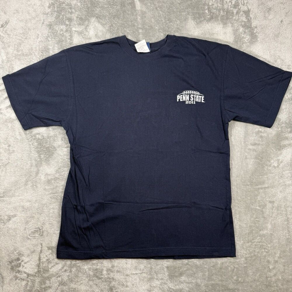 Penn State Football Shirts Men’s Large Blue Gray‎ Crew Neck Sport Athlete 2 Tops